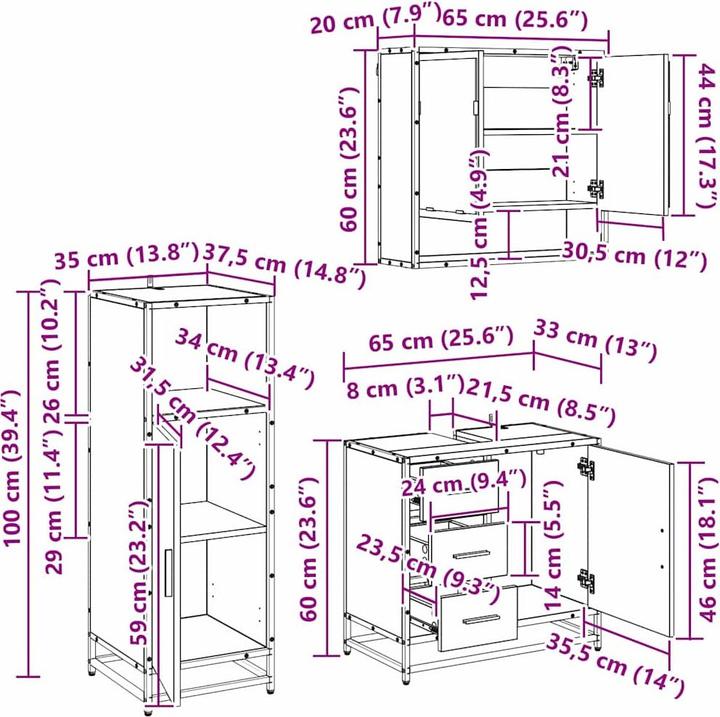 Produktbild vidaXL Badezimmermöbel