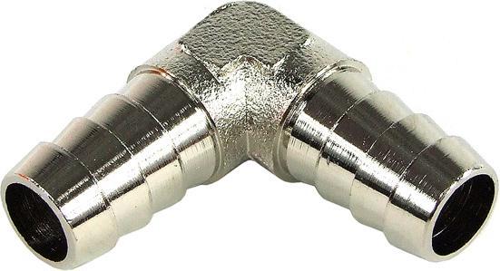 Aquatuning Connettore per tubo flessibile a 90° da 10 mm (3/8') in ottone nichelato