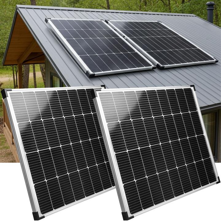 Produktbild Casativo Monokristallines Solarpanel, 2x 110 Watt, IP65, 2er-Set (110 W, 7.10 kg)