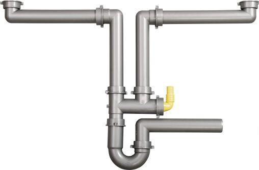 Actual product image Franke Brückenset mit 1 1/2" Siphon zur Verbindung von 2 Kammern (1 1/2“)