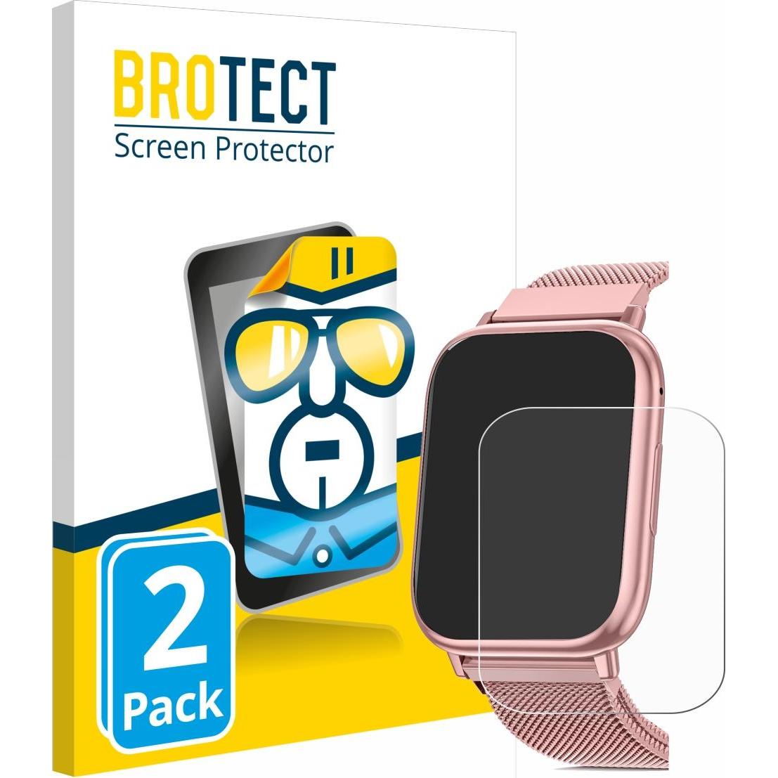 Thumbnail - BROTECT Schutzfolie Displayschutz Displayschutzfolie Folie Klar Transparent, Smartwatch Schutzfolie, Transparent