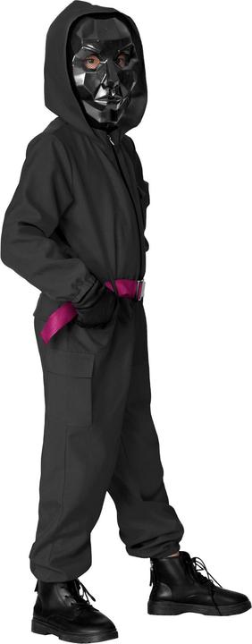 Produktbild Maskworld Squid Game – Maskierter Offizier Kostüm für Kinder schwarz (170)