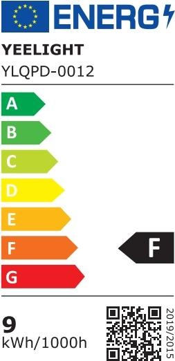 Energy Label Yeelight Smart bulb W4 (E27, 9 W, 806 lm, 4 x, F)