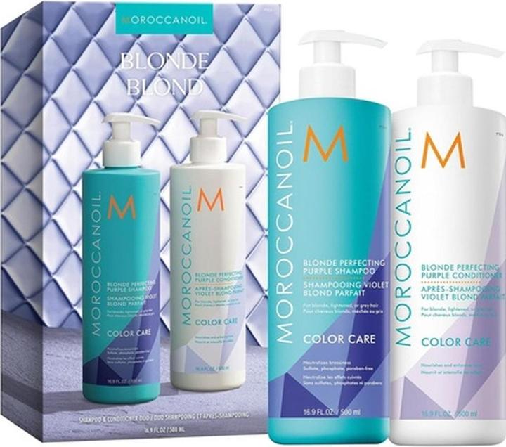 Image du produit Moroccanoil Set de shampoing et d'après-shampoing demi-litre violet (Kit de soins capillaires)