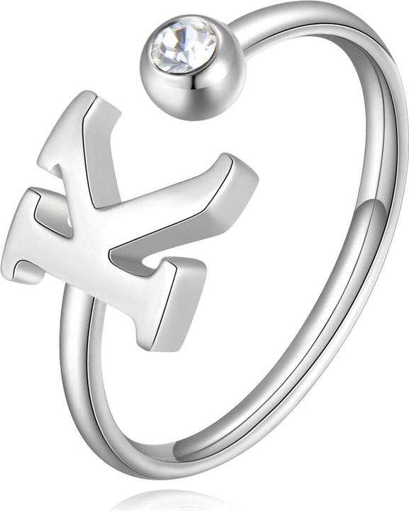 Sagapo S'AgapÃµ - Stylish steel ring K with Click SCK182 crystal