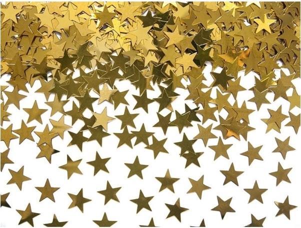 Actual product image Partydeco Confetti Stars, gold, 10mm, 30g (1 pkt / 1 pc.) (1 Piece)