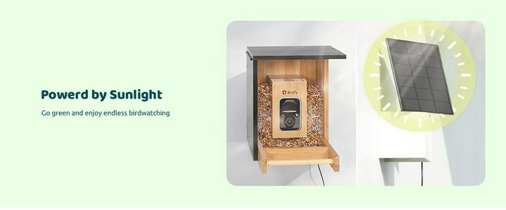 Produktbild Birdfy Futterspender FSC Bambus Mini Solar