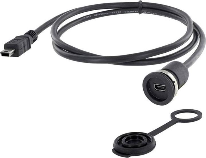Produktbild Encitech Mini USB 2.0 Typ B Chassisbuchse, Einbau M16 1310-1011-01 Inhalt: 1 St