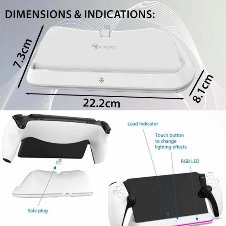 Actual product image Subsonic Portal charging LED dock (PS5)