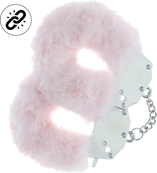 Actual product image Ouch! Heavy-duty Fluffy Handcuffs - Powder Pink