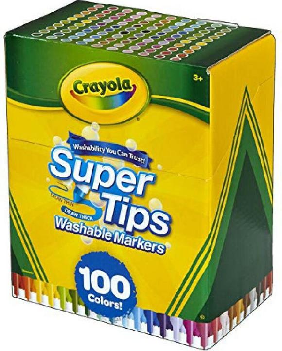Image du produit Crayola 100 Feutres pointe supertips (Multicolore, 100 x)