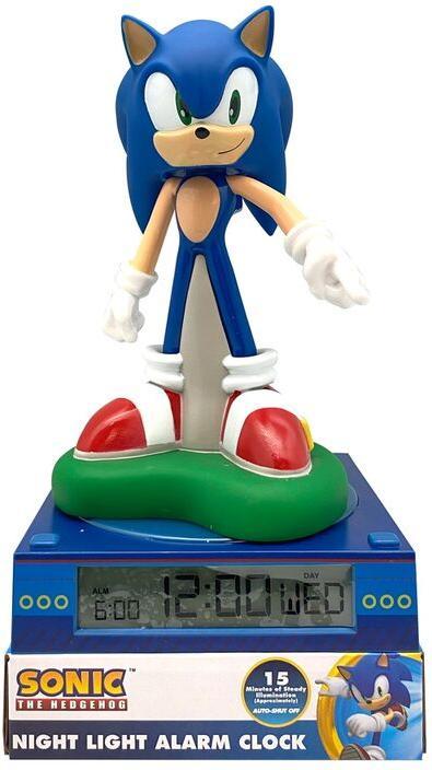 Kids Licensing Lampe 3D Sonic the Hedgehog avec réveil