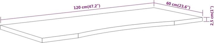 Image du produit vidaXL Schreibtischplatte (120 x 60 cm)