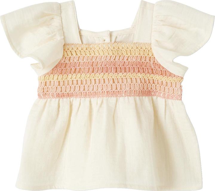 Actual product image Vertbaudet Girls' baby blouse with crochet lace (62)
