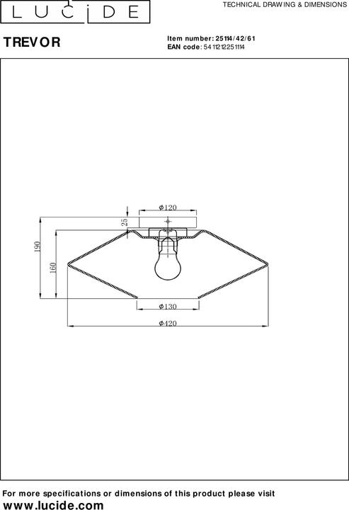 Produktbild Lucide Trevor (E27)