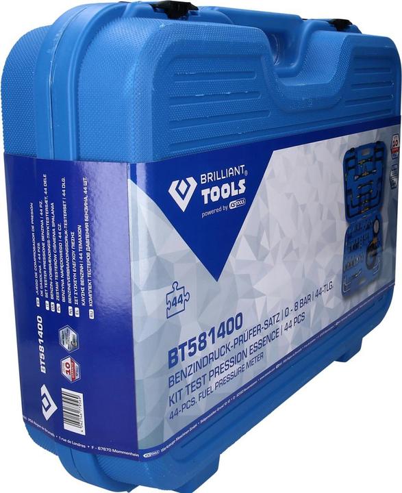 Actual product image Brilliant Tools Benzindruck-Prüfer-Satz 0 - 8 bar | 44-tlg.