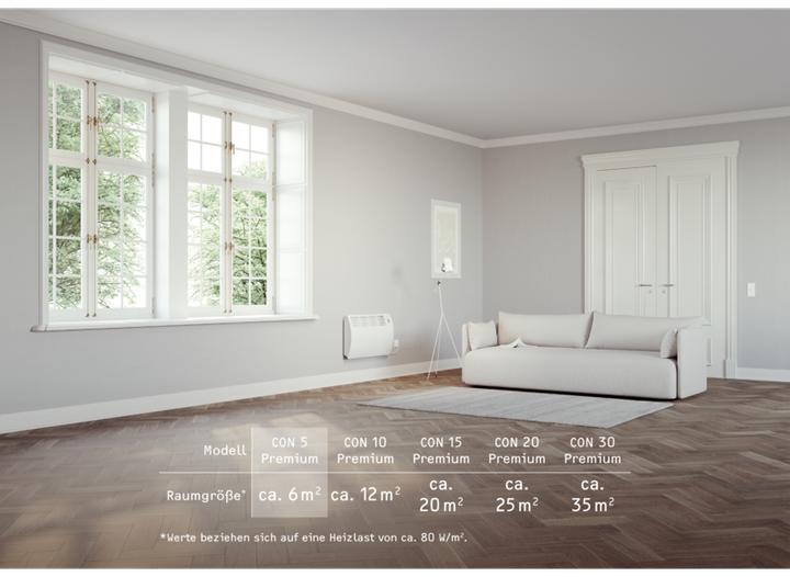 Produktbild Stiebel Eltron CON 5 Premium, 0,5 kW Wandkonvektor für ca. 6 m², VDE geprüft (500 W)