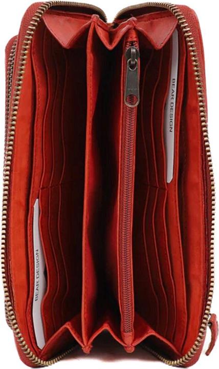 Actual product image Bear Rock Demi Leather Zipper Wallet