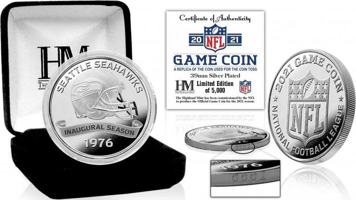 Great Branding Seattle Seahawks Game Coin (39mm) Silver