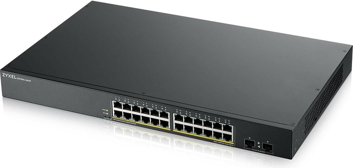 Actual product image Zyxel Switch 24x GS1900-24V2oE+ Ports (26 Ports)