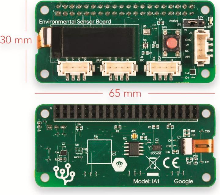 Actual product image Berrybase Google Coral Environmental Sensor Board