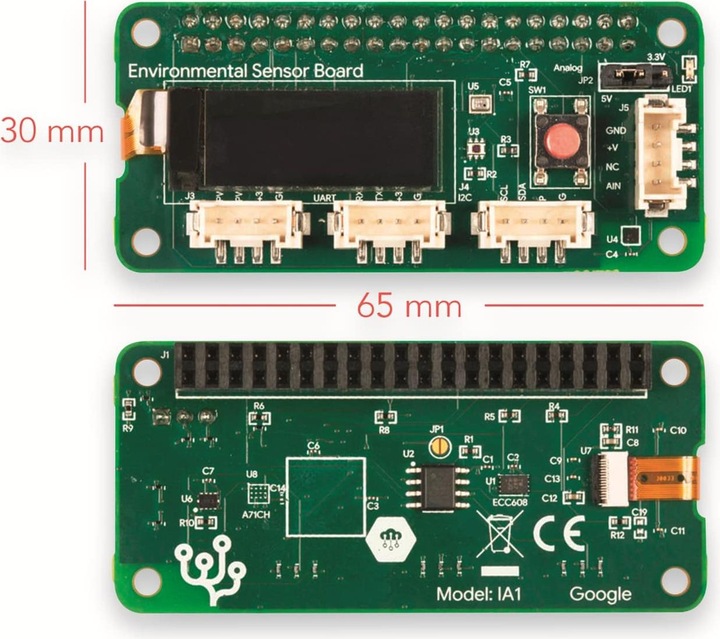 Image du produit Berrybase Google Coral Environmental Sensor Board