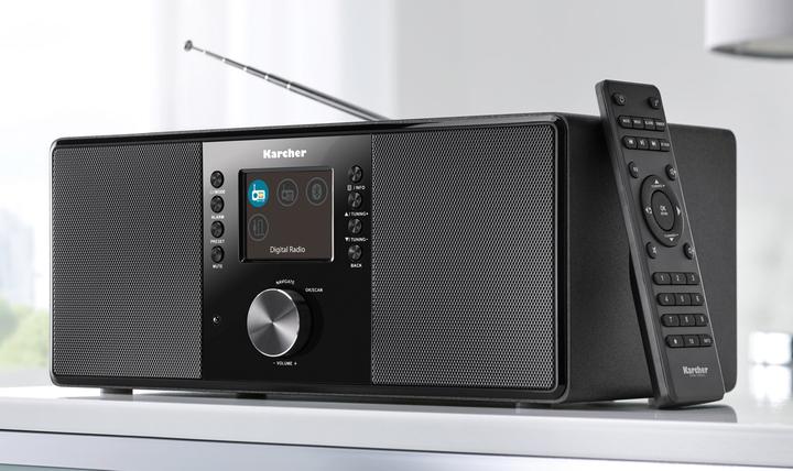 Karcher DAB 5000+ Digitalradio (DAB+ / UKW-RDS, AUX-IN, Bluetooth, Wecker mit Dual-Alarm) schwarz (DAB+ DAB, FM, Bluetooth)