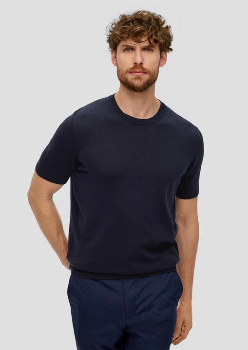 Actual product image s.Oliver Strickpullover Fein gestricktes T-Shirt mit Rippblende (XL)