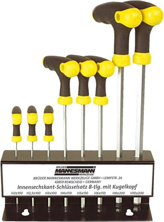 Produktbild Mannesmann Innensechskant-Schlüsselsatz, 8-tlg.