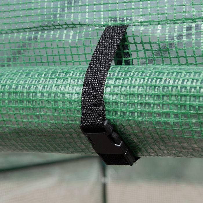 Immagine prodotto Swisshandel24 Serra a 8 ripiani con porta Verde 214 x 143 x 195 cm