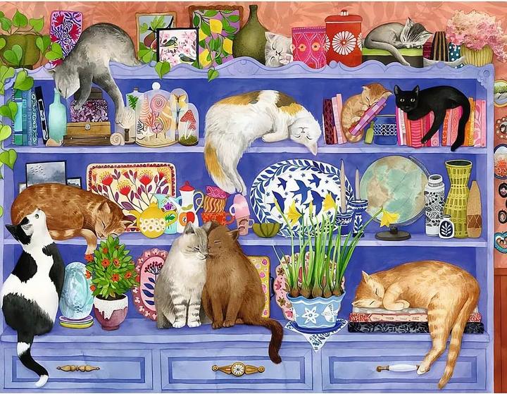 Produktbild Ravensburger Puzzle 12001367 - Katzen im Regal - Puzzle für ältere Menschen und Senioren, mit 200 (200 Teile)