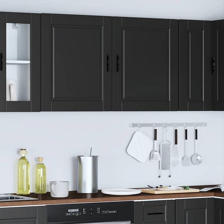 Immagine prodotto VidaXL Pensili da cucina 2 pezzi. Materiale in legno nero Porto (50 x 31 x 60 cm)
