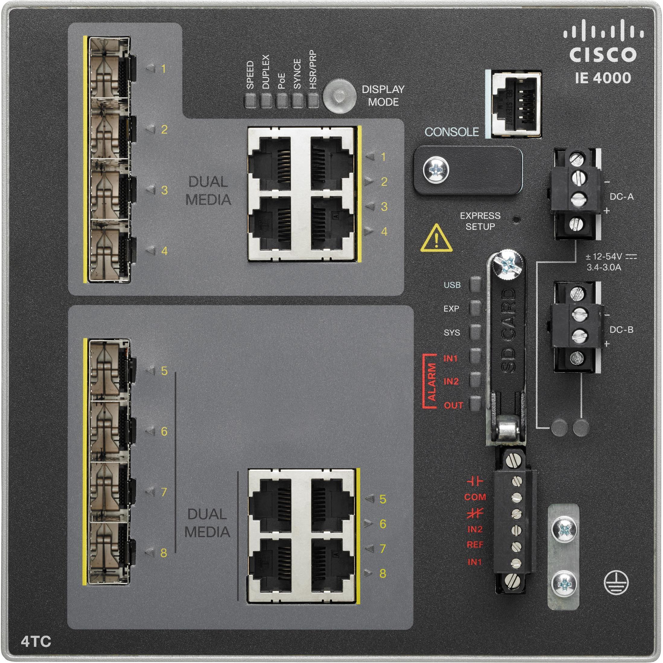 Thumbnail - Cisco Ie 4000 4 X Combo 10/100m (16 Ports), Netzwerk Switch, Schwarz