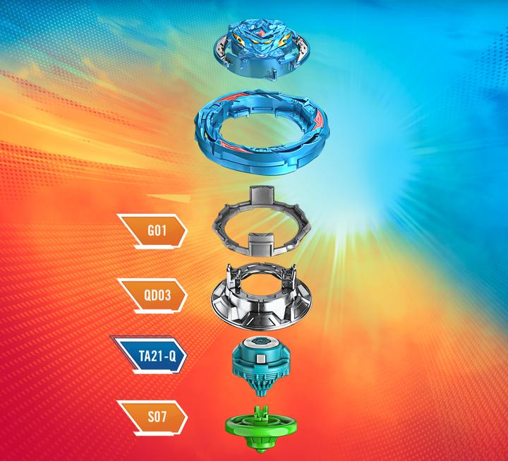 Immagine prodotto Hasbro Trottola Beyblade Burst QuadStrike Whirl Knight Battle (Tedesco, Francese, Italiano, Inglese)