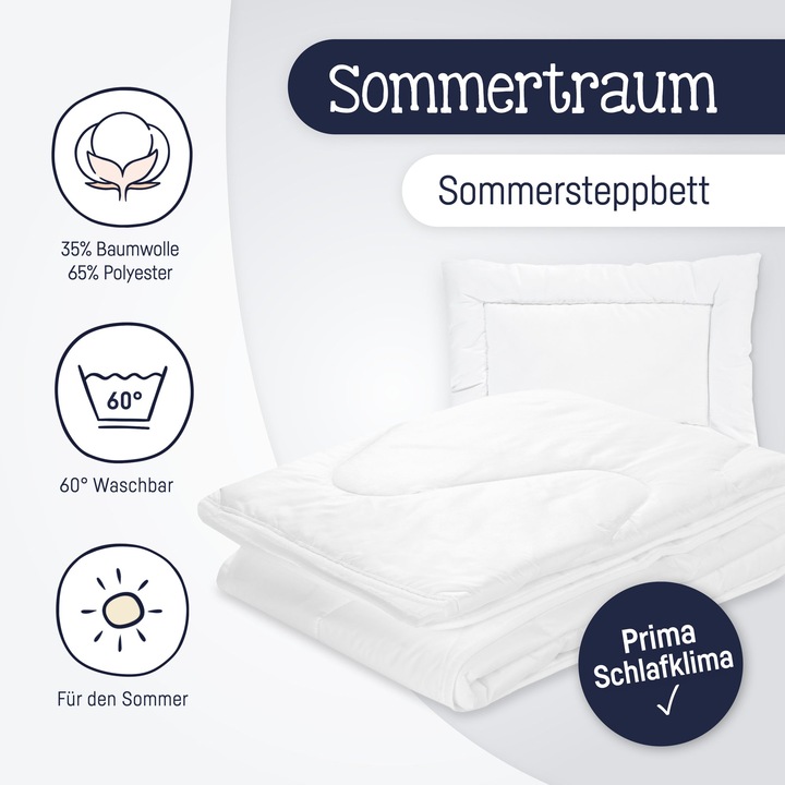 Actual product image Julius Zöllner Children's quilted bed set, summer dream (100 x 135 cm)