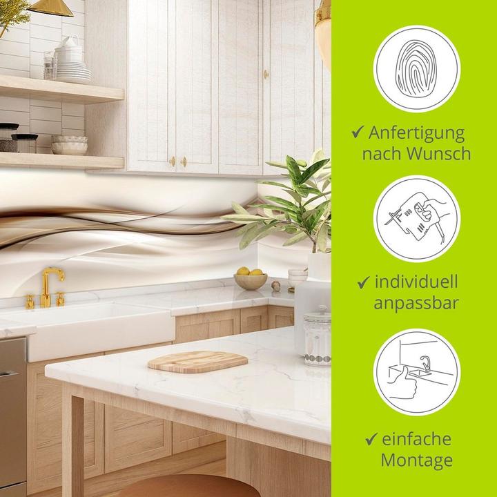 Produktbild Artland Braune abstrakte Welle