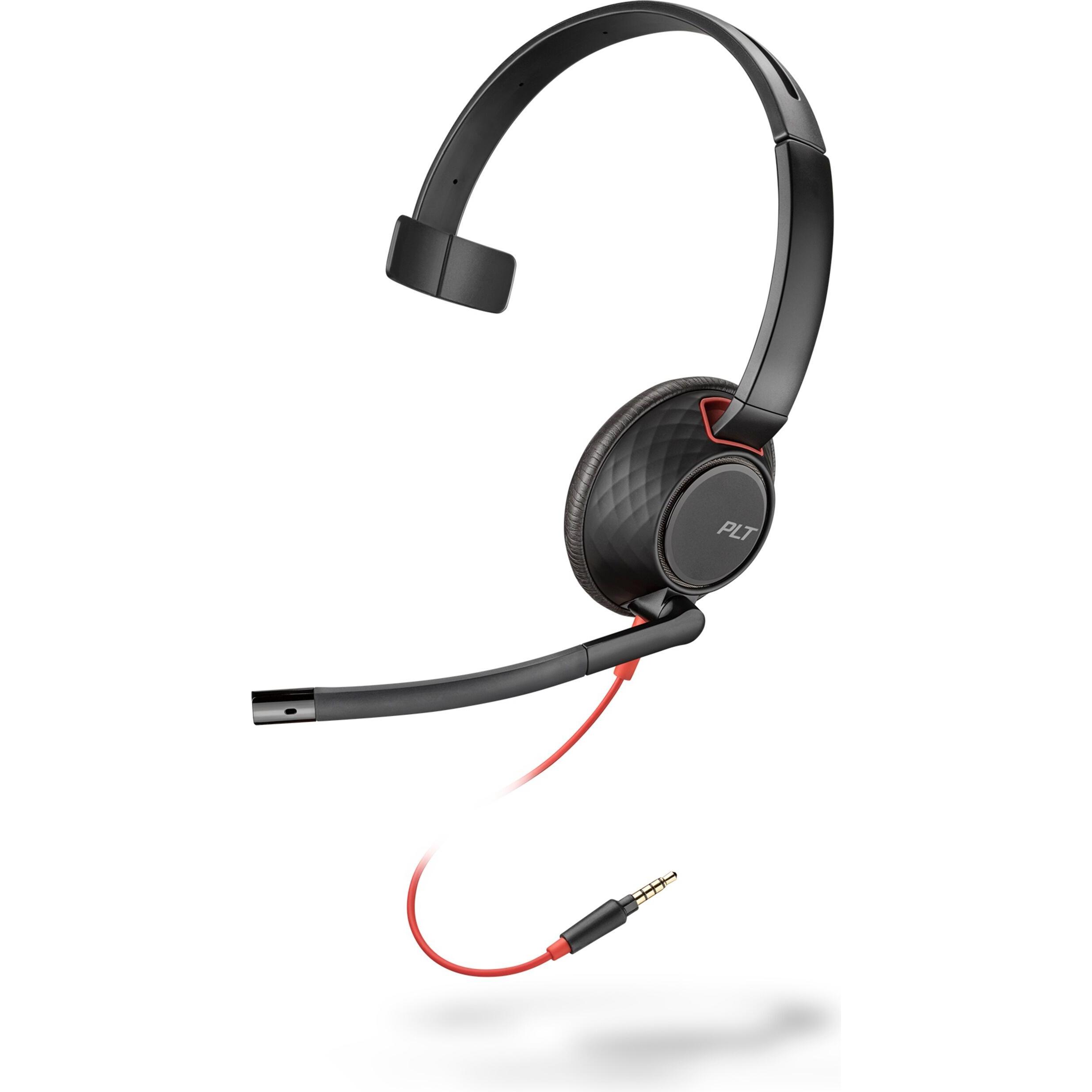 Poly PLY BW 5210 3.5MM TOP (Kabelgebunden), Office Headset, Schwarz
