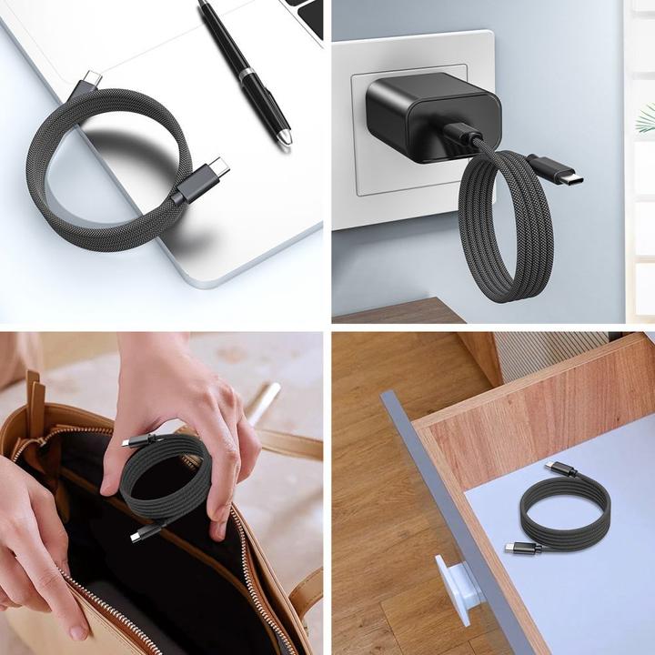 Productafbeelding Choetech XCC-1052 100W USB-C magneetkabel 1,2 m - Zwart (1.20 m, USB 2.0, 100 W)