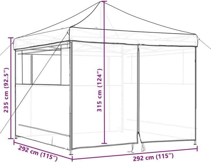 Produktbild vidaXL Partyzelt (292 cm, 292 cm)