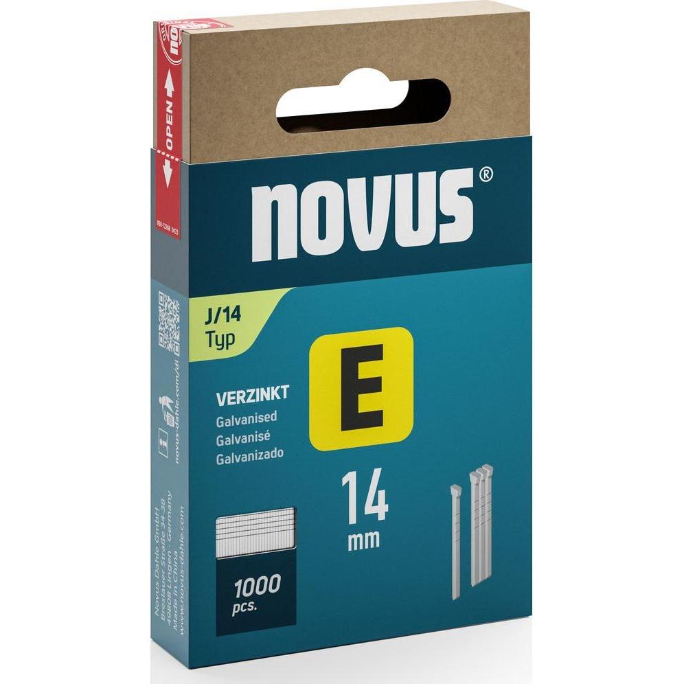 Novus, Tackerklammern + Tackernägel, Nägel E / J 14mm 1000 Stk.