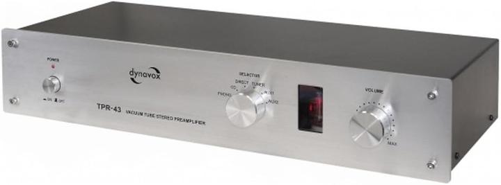 Dynavox Röhrenvorstufe TPR43 silber mit Phono MMMC