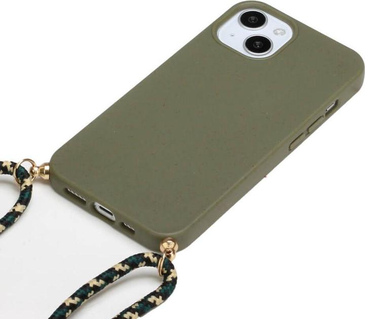 Immagine prodotto Cover-Discount iPhone 15 - Custodia ecologica con catena verde scuro (Apple iPhone 15)