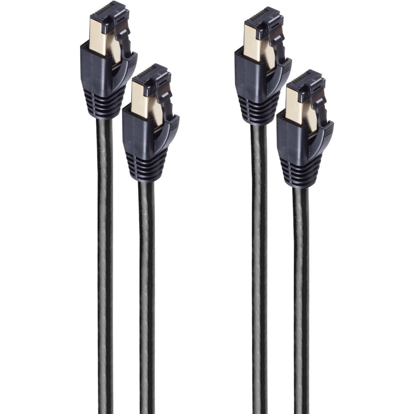 Shiverpeaks -BASIC-S--Patchkabel cat. 8.1 F/FTP PIMF LSZH schwarz 15,0m--VE2 (F/FTP, CAT8.1, 15 m), Netzwerkkabel