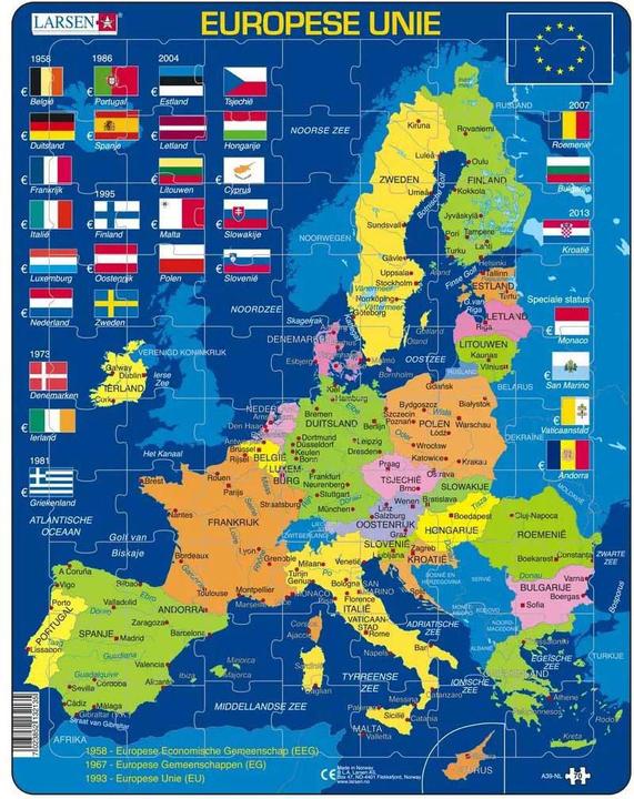 Selecta Spielzeug Larsen Puzzle Die Europäische Union, 70 Teile. (70 Teile)