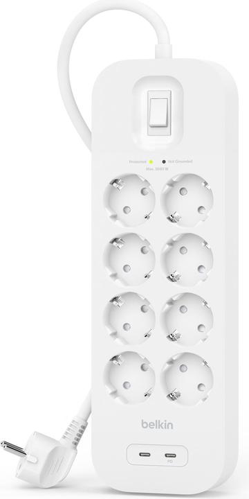Produktbild Belkin Surgemaster Überspannungsschutz (8 x, CEE 7/3, 2 m)