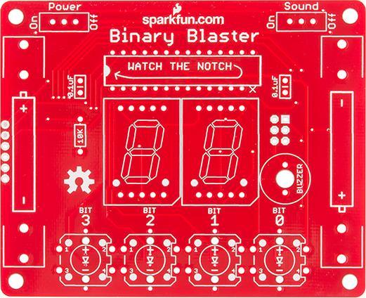 Actual product image SparkFun Binary Blaster Kit