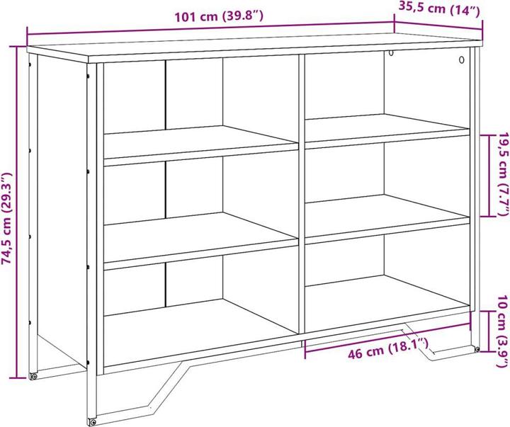 Immagine prodotto VidaXL Credenza (35,5 x 35,5 x 74,5 cm)