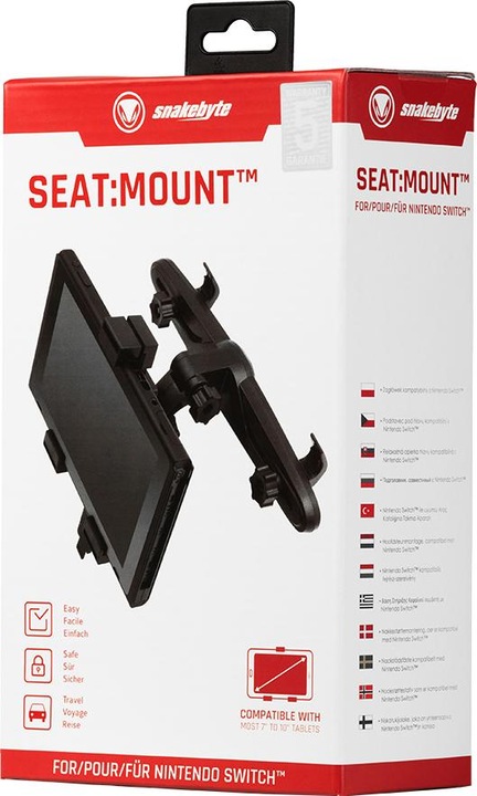 Produktbild Snakebyte Nintendo Switch Seat:Mount Kopfstützenhalterung - schwarz (NSW) (Switch)