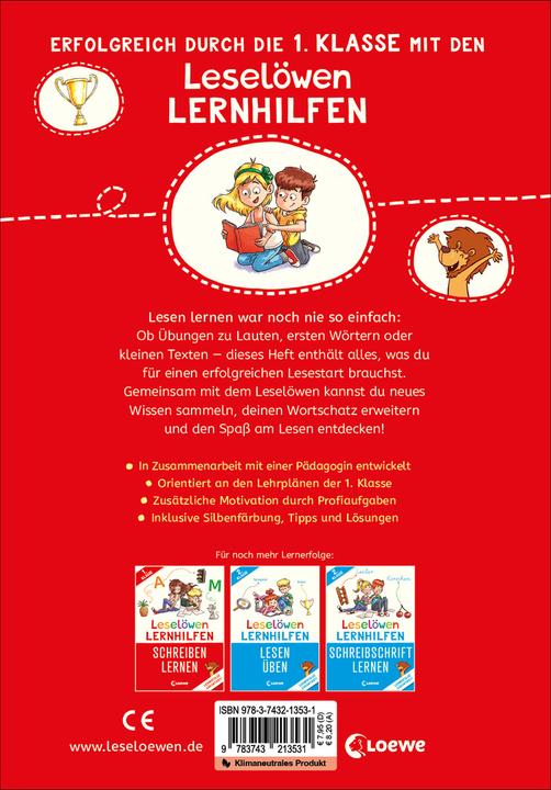 Actual product image Leselöwen Lernhilfen - Lesen lernen - 1. Klasse (German, Christiane Wittenburg, Dominik Rupp, Loewe First Self-Reading, Loewe first readers, 2023)
