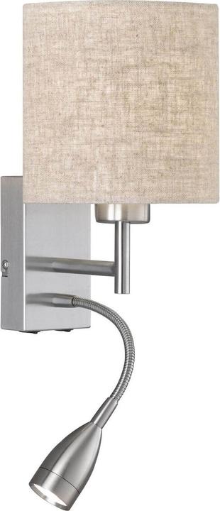 Immagine prodotto Fischer & Honsel Honsel Dreamer lampada da parete E27 a braccio di lettura commutabile paralume in tessuto lino